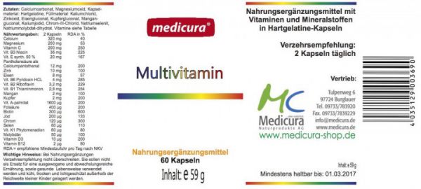Multivitamin Mineral A-Z - 60 Kapseln