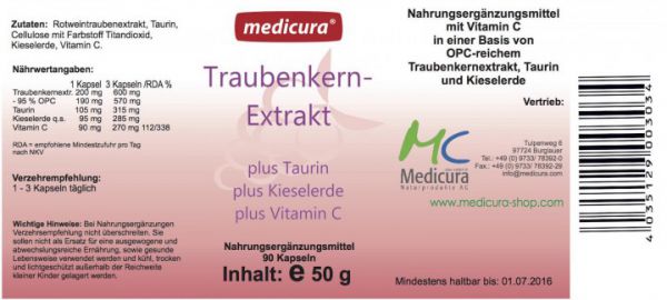 OPC - Weintraubenkernextrakt - 90 Kapseln