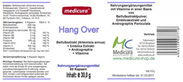 Hang Over - 60 Kapseln