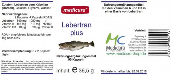 Lebertran Plus - 90 Kapseln